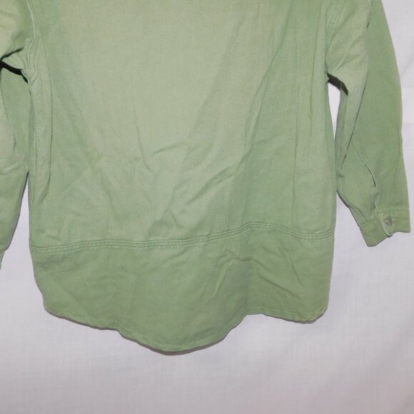 Mens L Green Denim Baby Fat Albert What's Up? Embroidered Long Sleeve Shirt - Picture 13 of 13